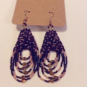 Earrings, Hand Beaded